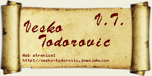Vesko Todorović vizit kartica